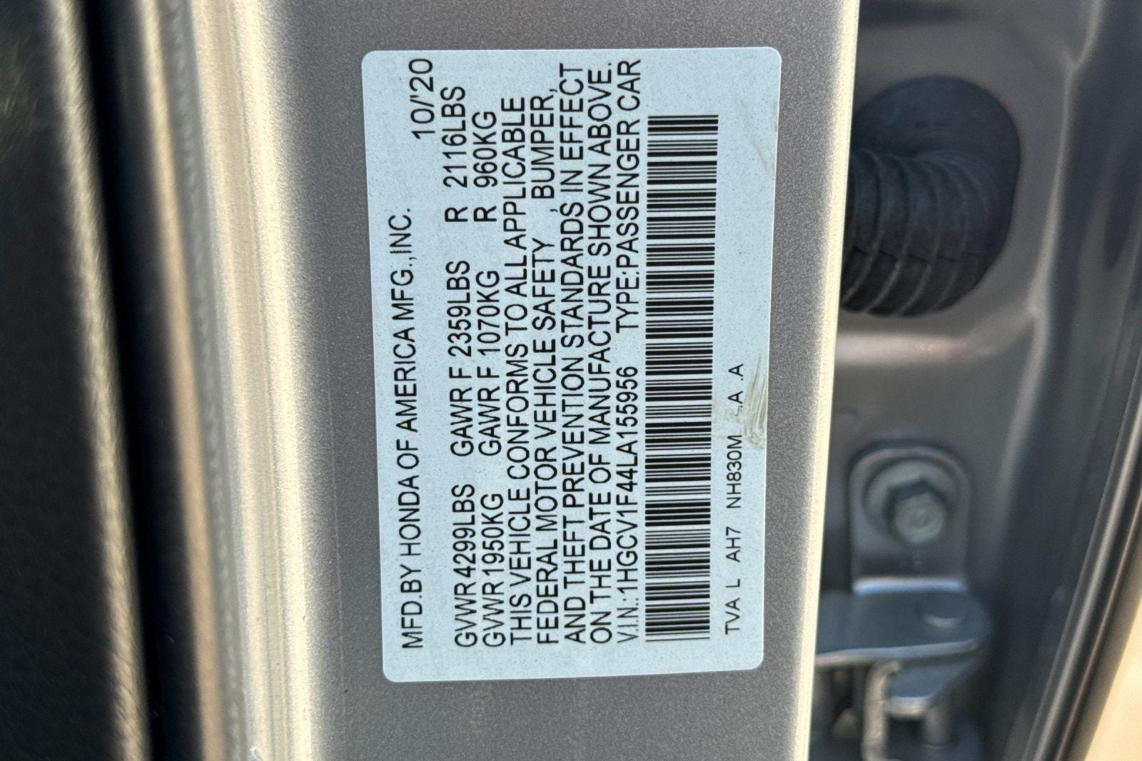 2020 Honda Accord EX