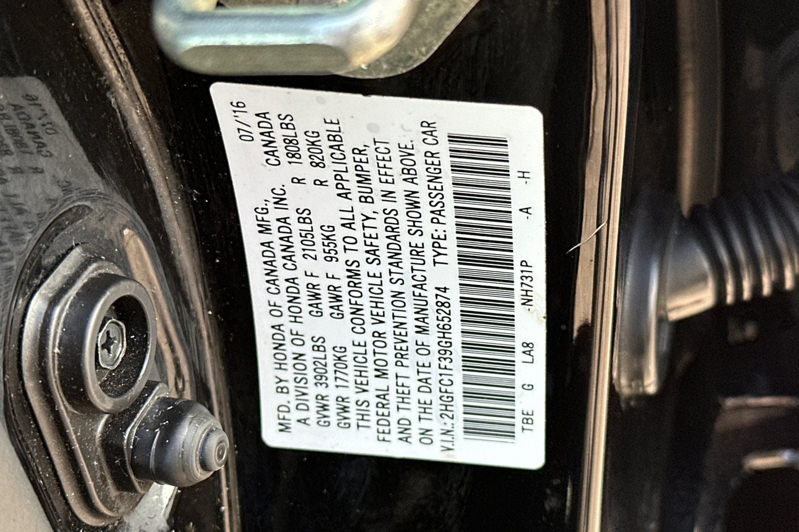 2016 Honda Civic EX-T