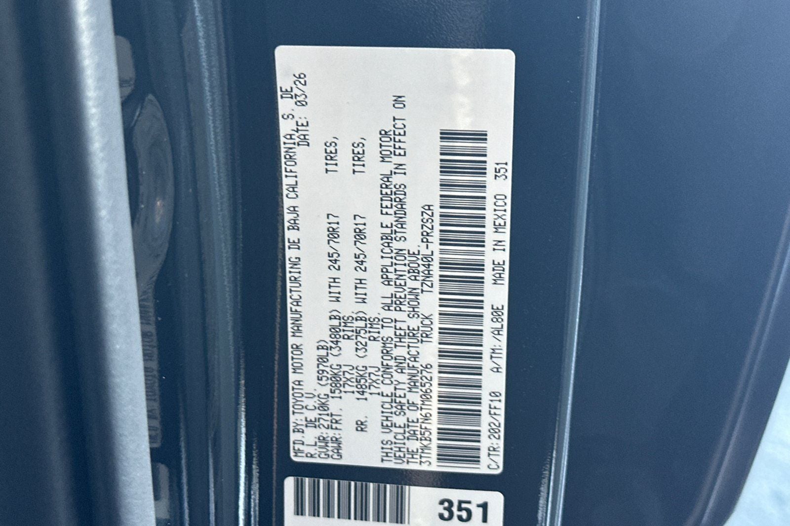 2026 Toyota Tacoma SR5 V6