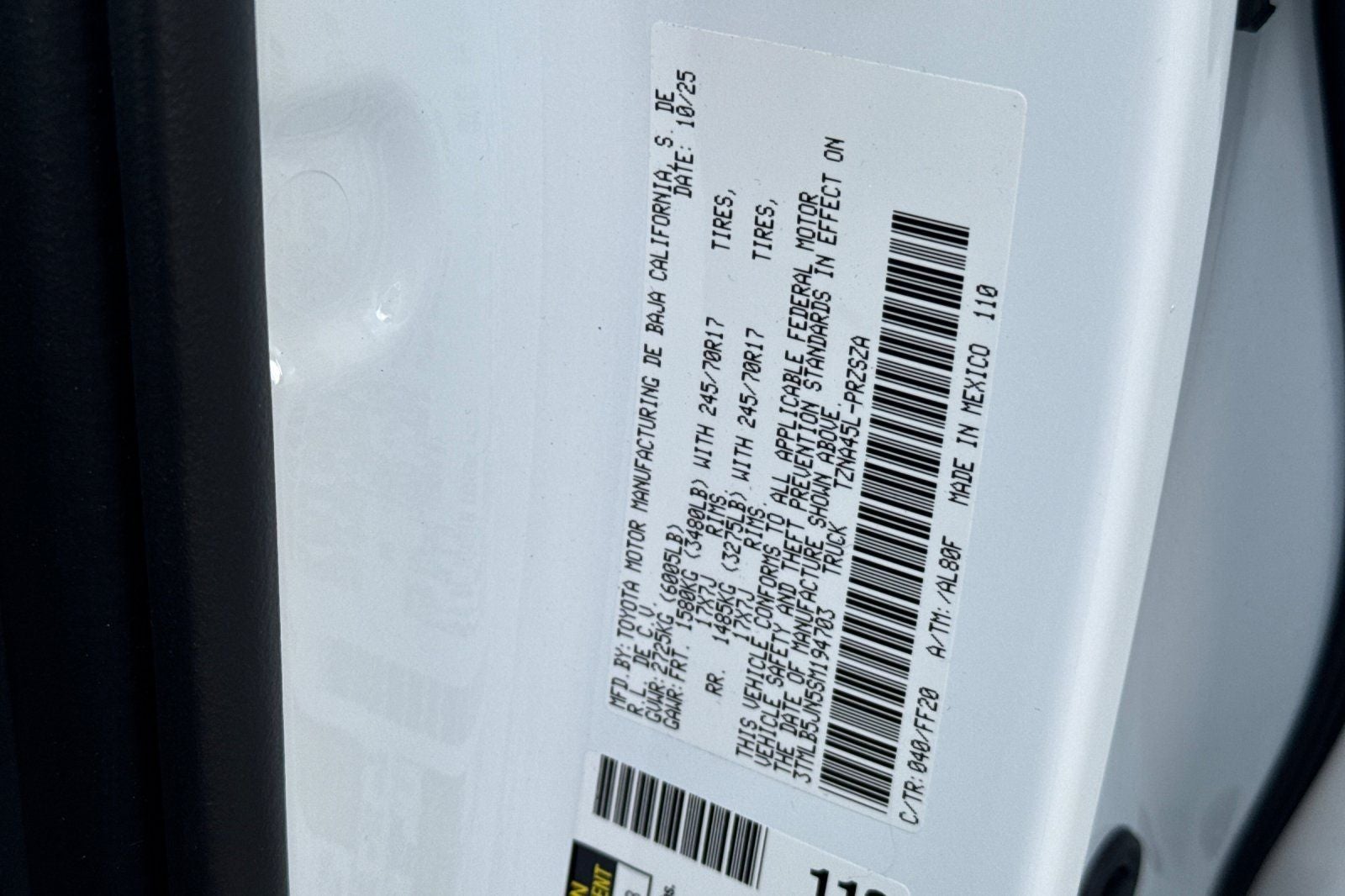 2025 Toyota Tacoma SR5