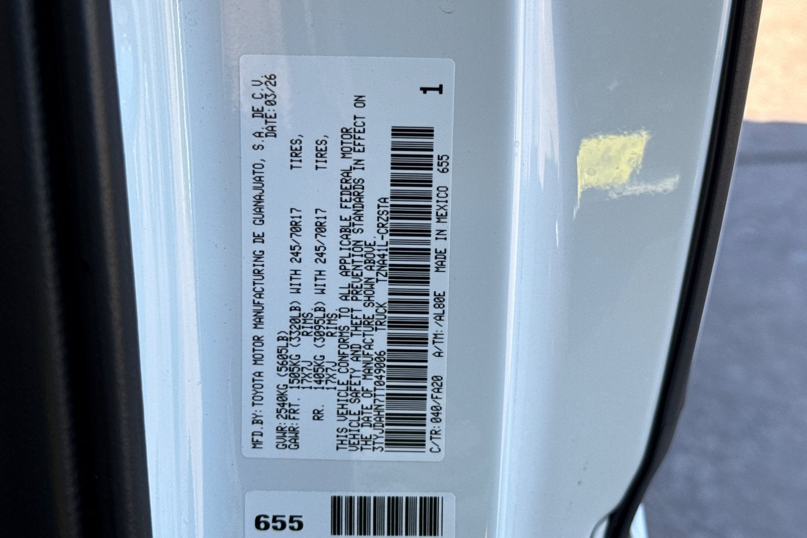 2026 Toyota Tacoma SR