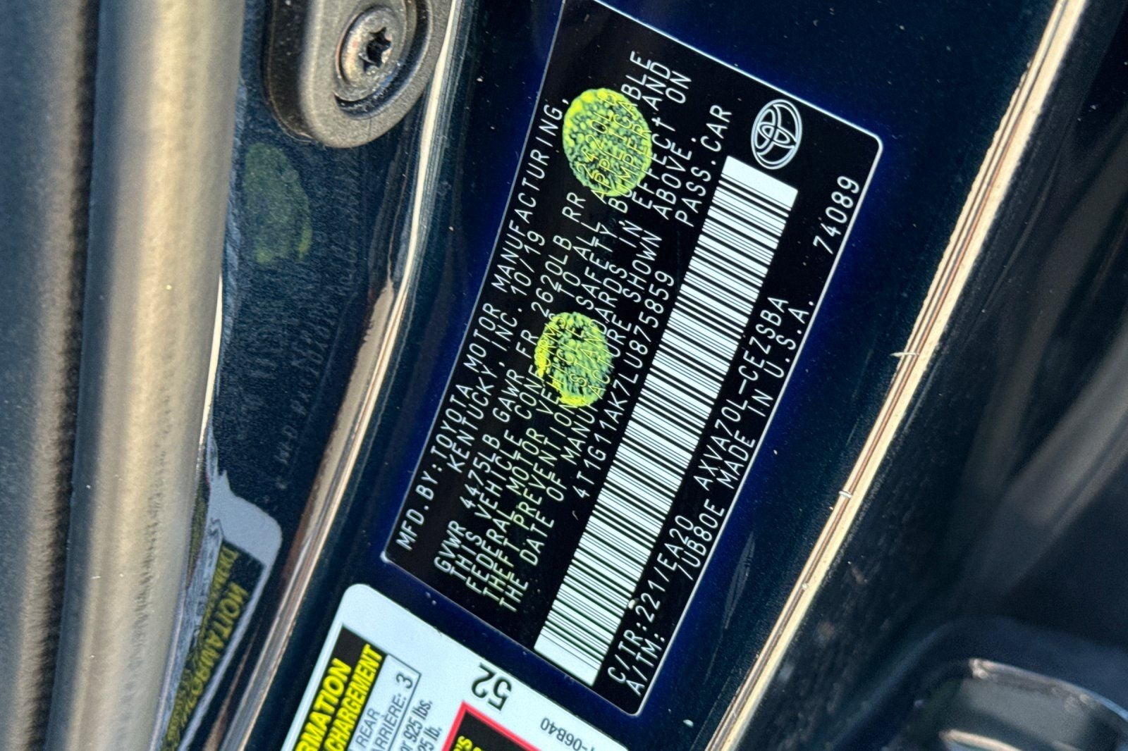 2020 Toyota Camry SE