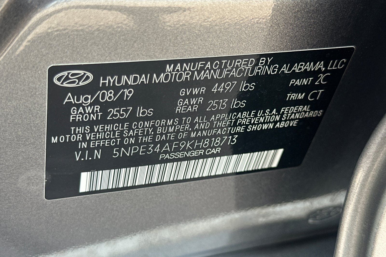 2019 Hyundai Sonata Sport