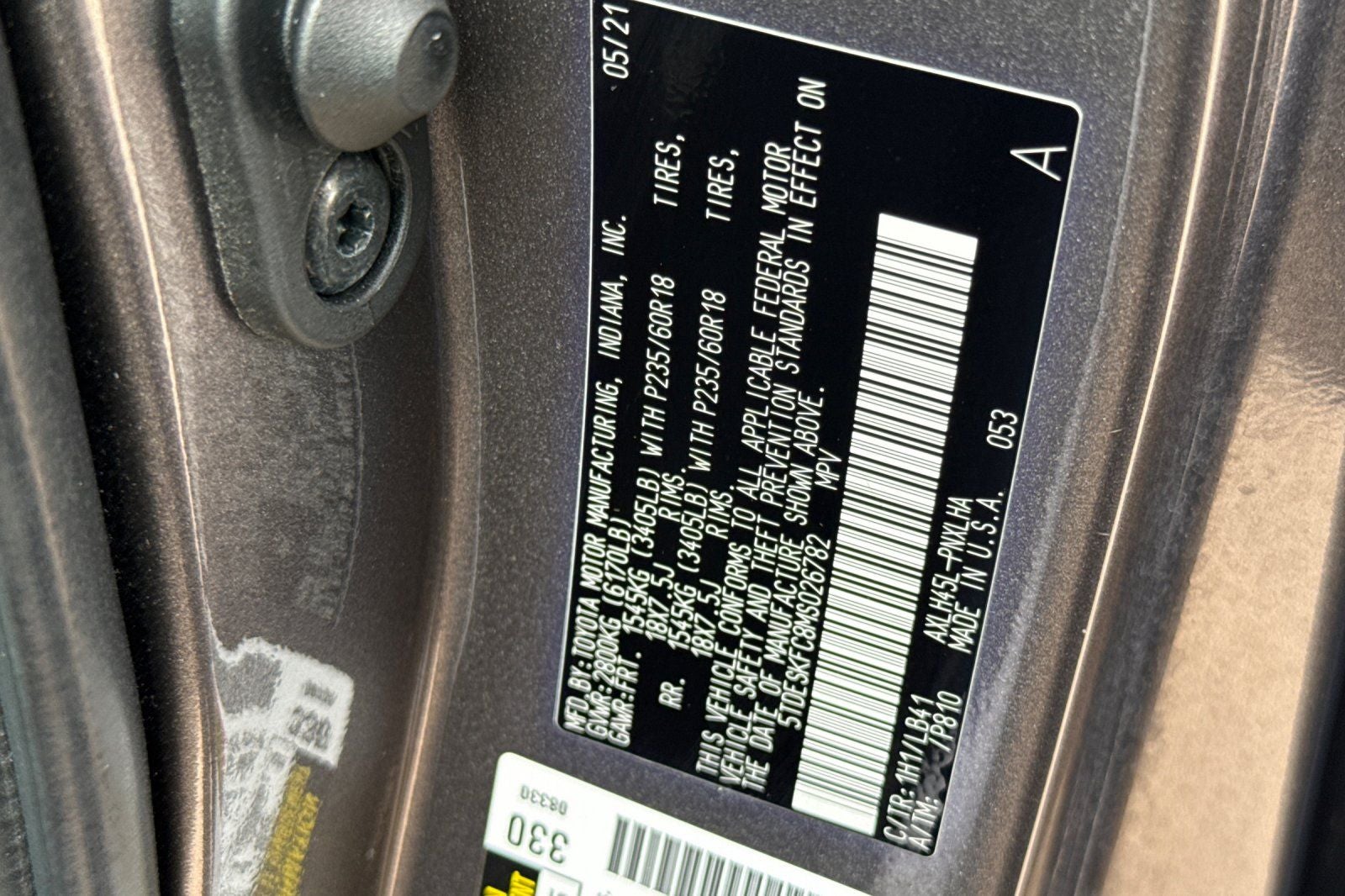 2021 Toyota Sienna Platinum 7 Passenger