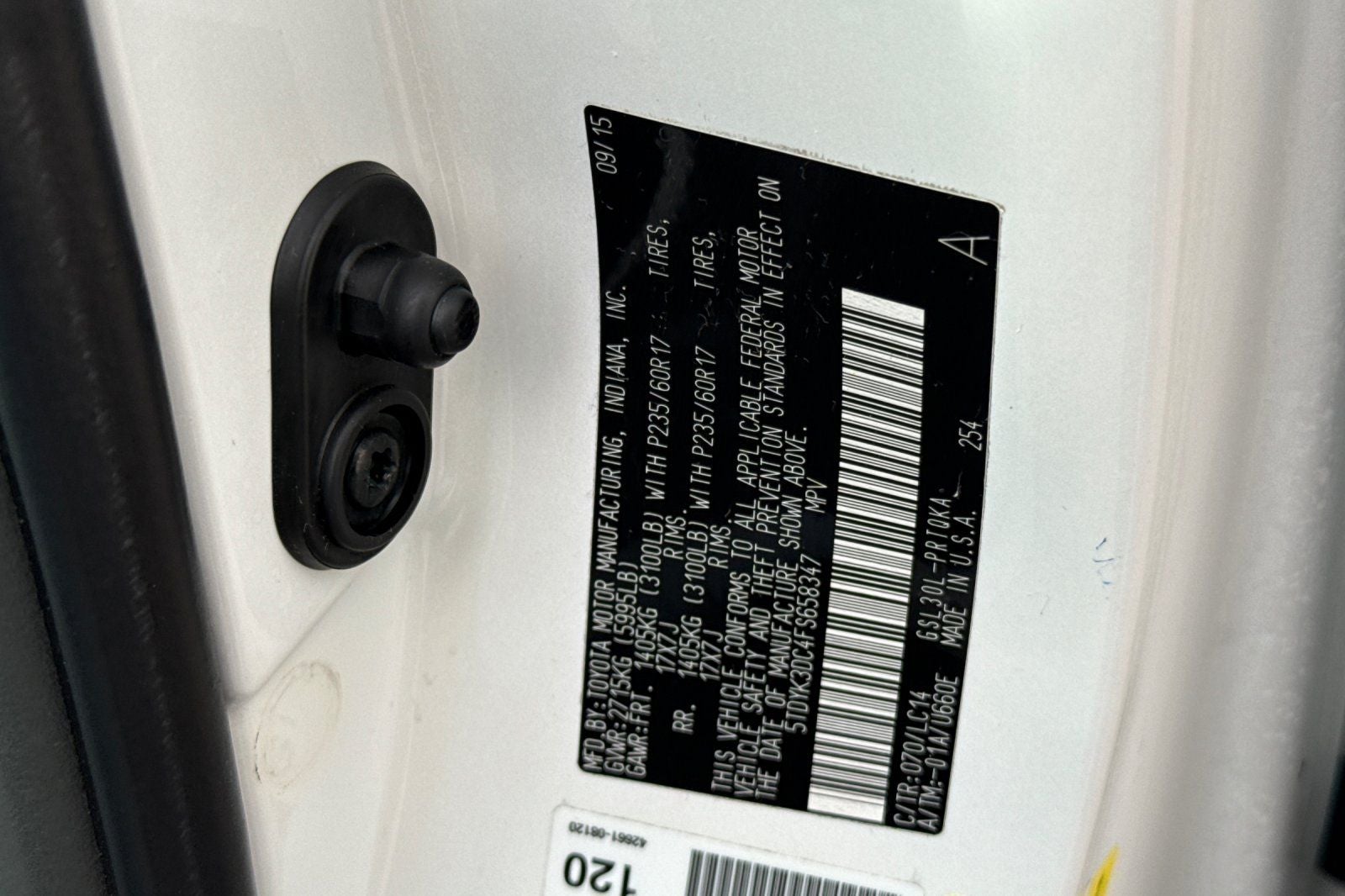 2015 Toyota Sienna XLE 8 Passenger