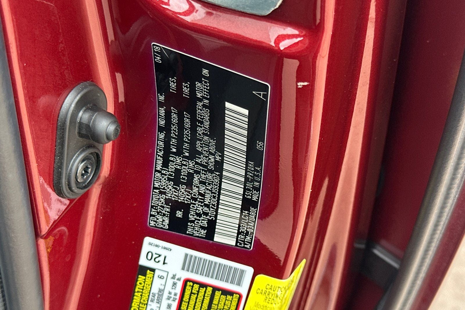 2018 Toyota Sienna XLE 8 Passenger