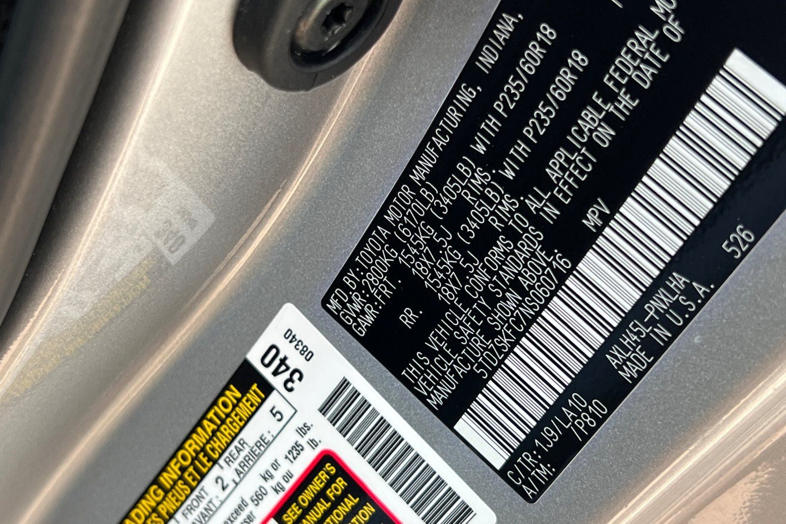 2022 Toyota Sienna Limited 7 Passenger