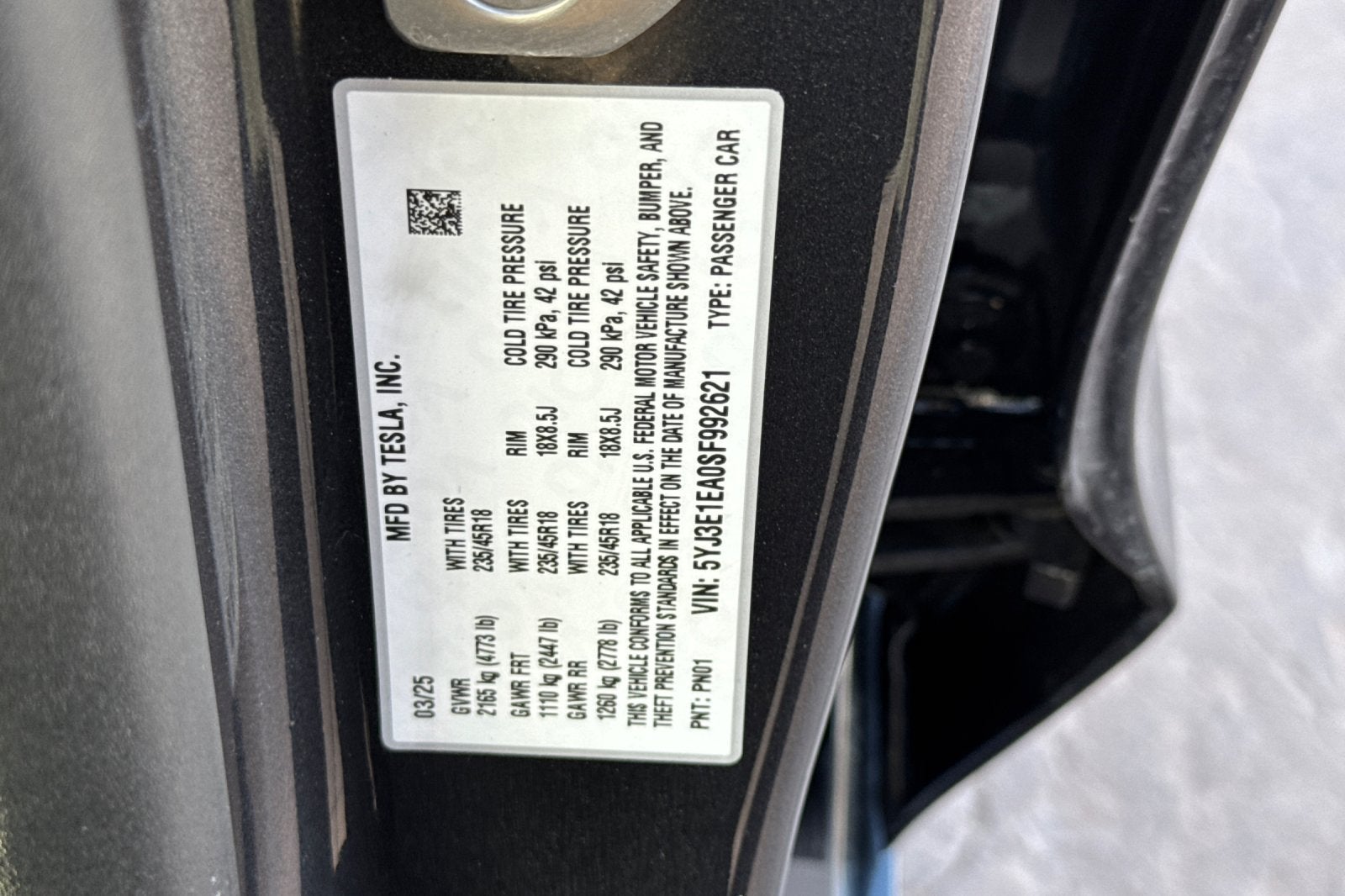 2025 Tesla Model 3 Long Range
