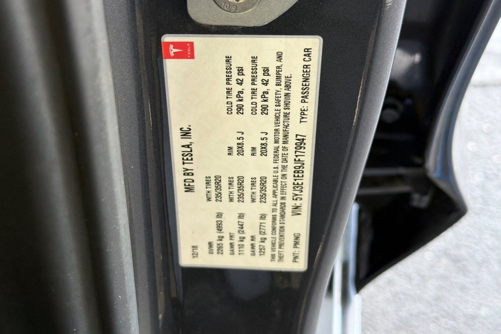 2018 Tesla Model 3 Long Range