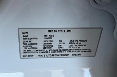 2021 Tesla Model Y Long Range