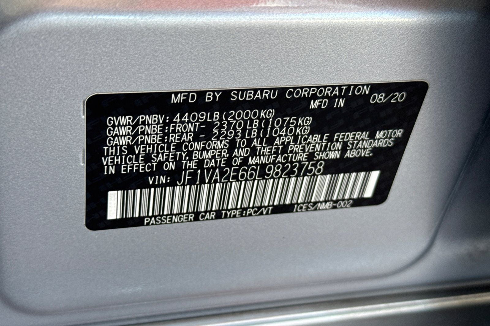 2020 Subaru WRX STi