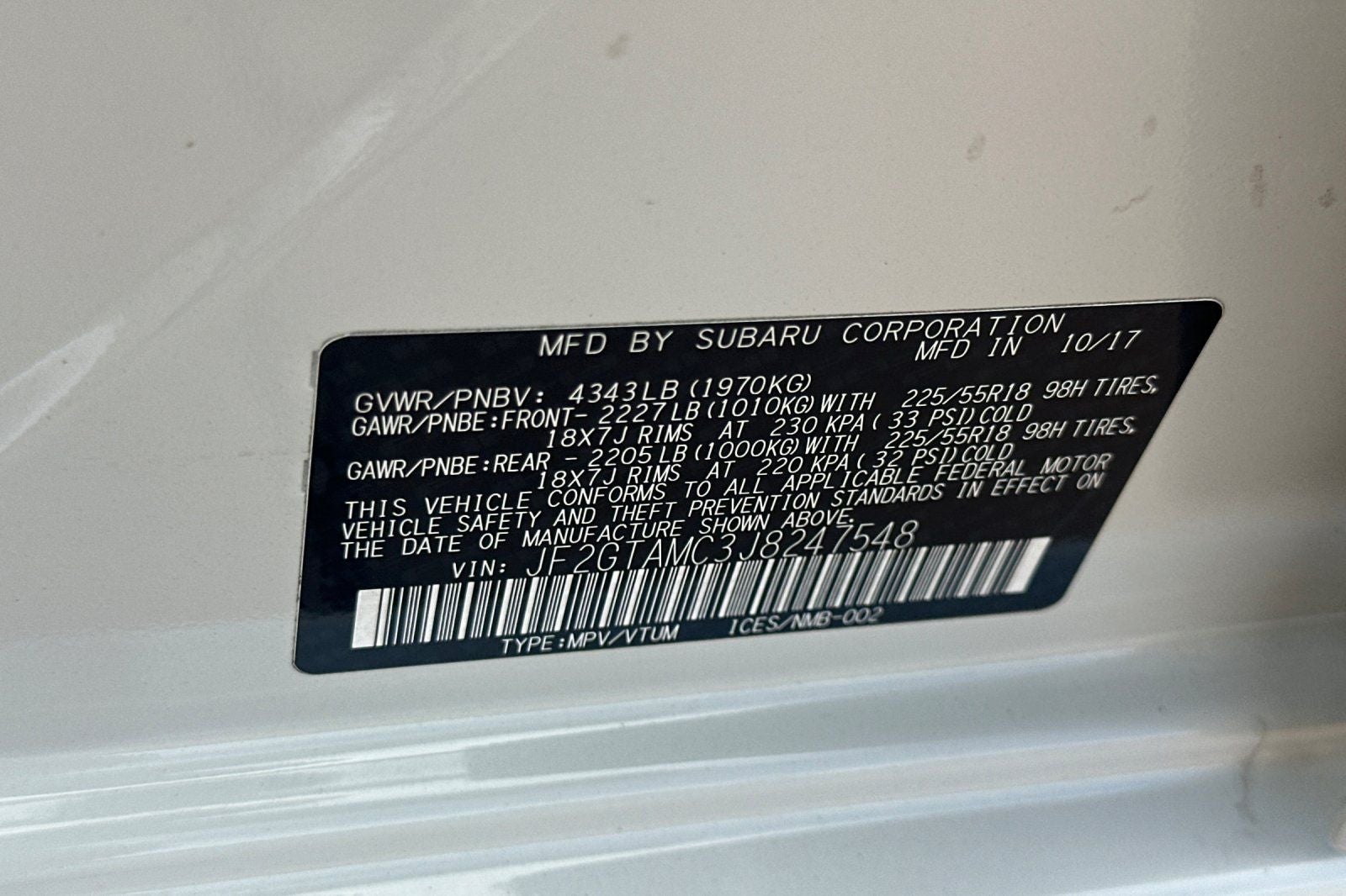 2018 Subaru Crosstrek 2.0i Limited
