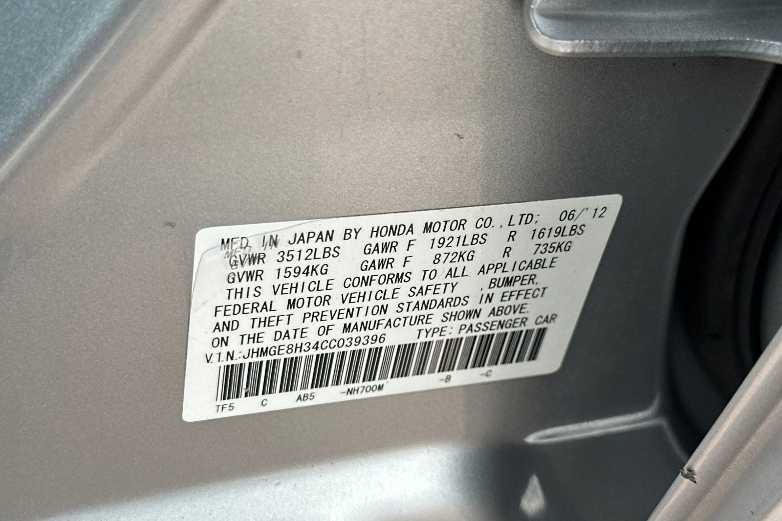 2012 Honda Fit Base