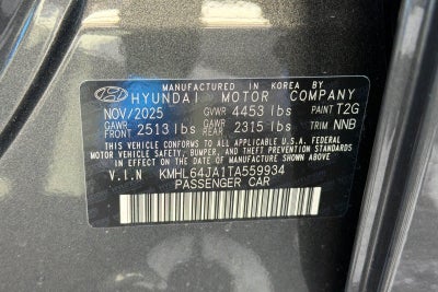 2026 Hyundai Sonata SEL Sport