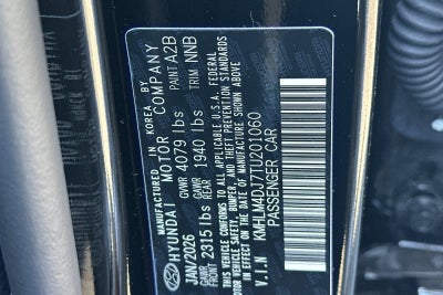 2026 Hyundai Elantra Hybrid Blue
