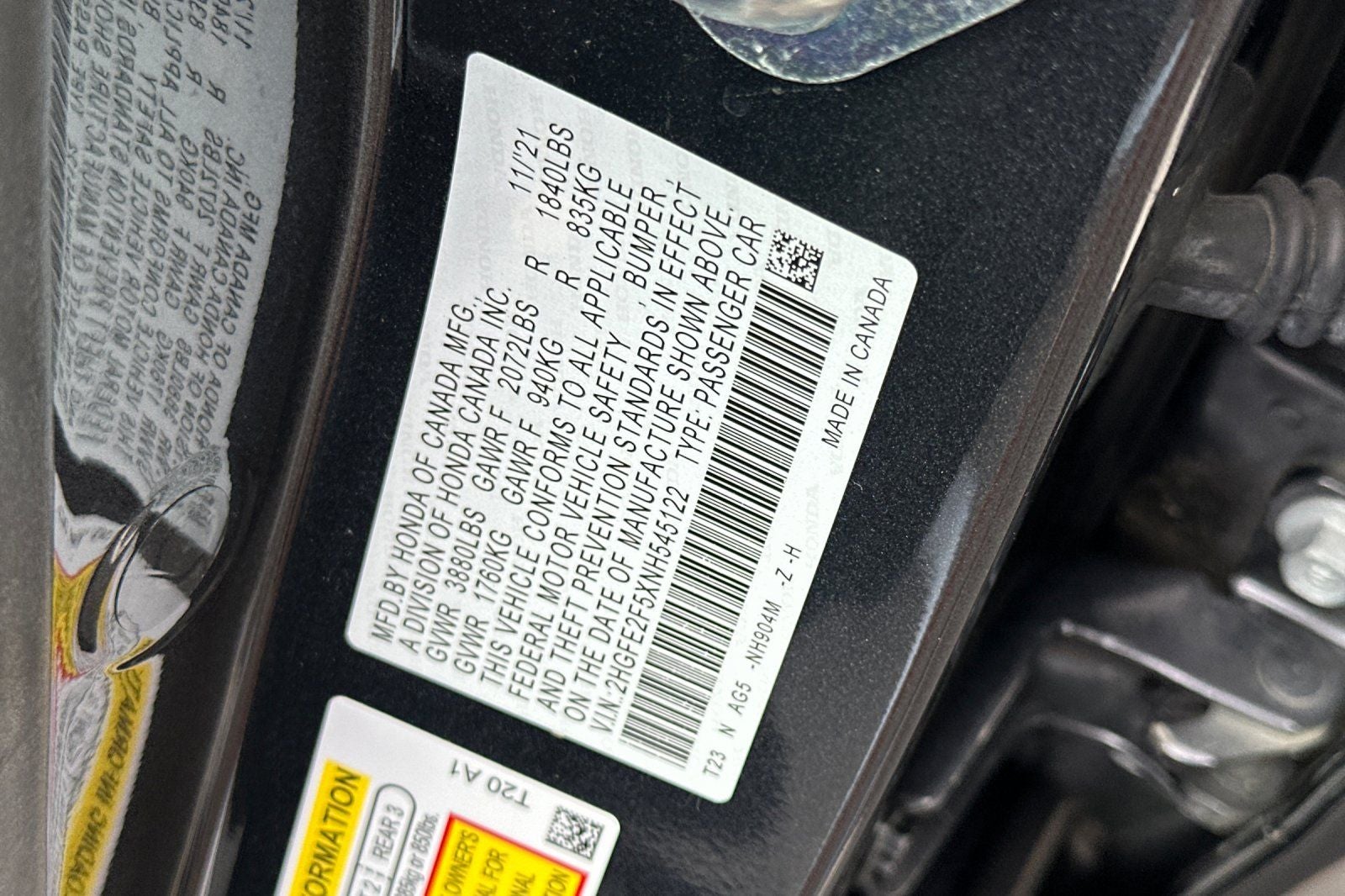 2022 Honda Civic Sport