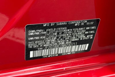 2022 Subaru Crosstrek Base