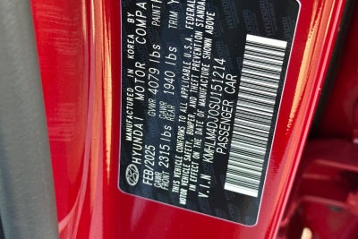 2025 Hyundai Elantra Hybrid Blue