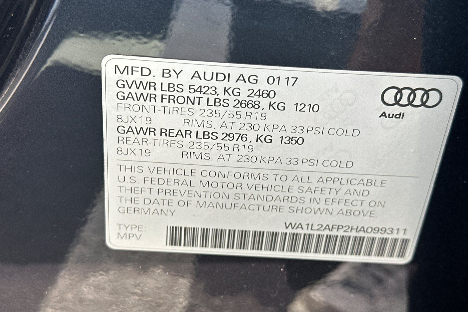 2017 Audi Q5 2.0T Premium Plus quattro