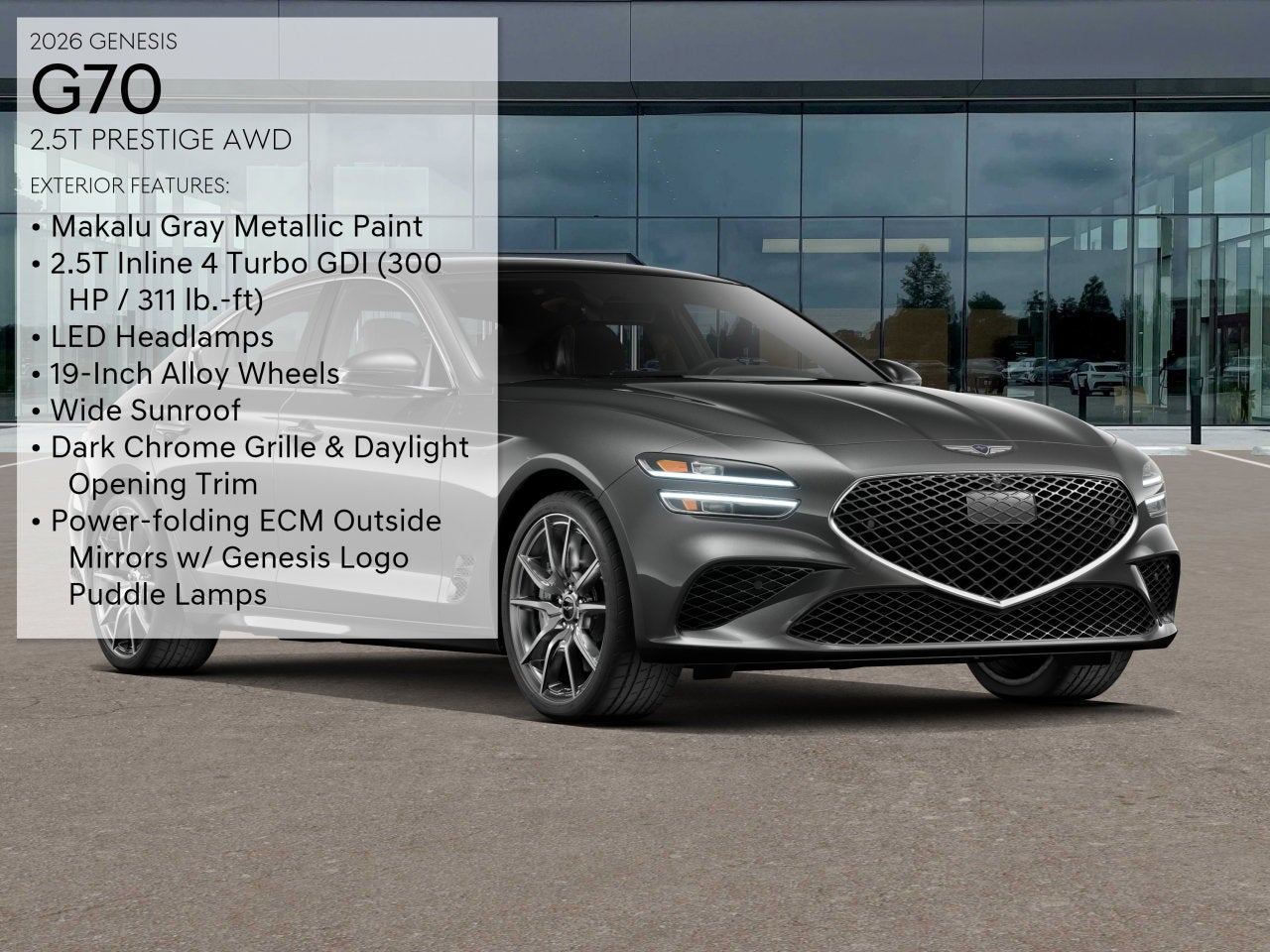 2026 Genesis G70 2.5T PRESTIGE