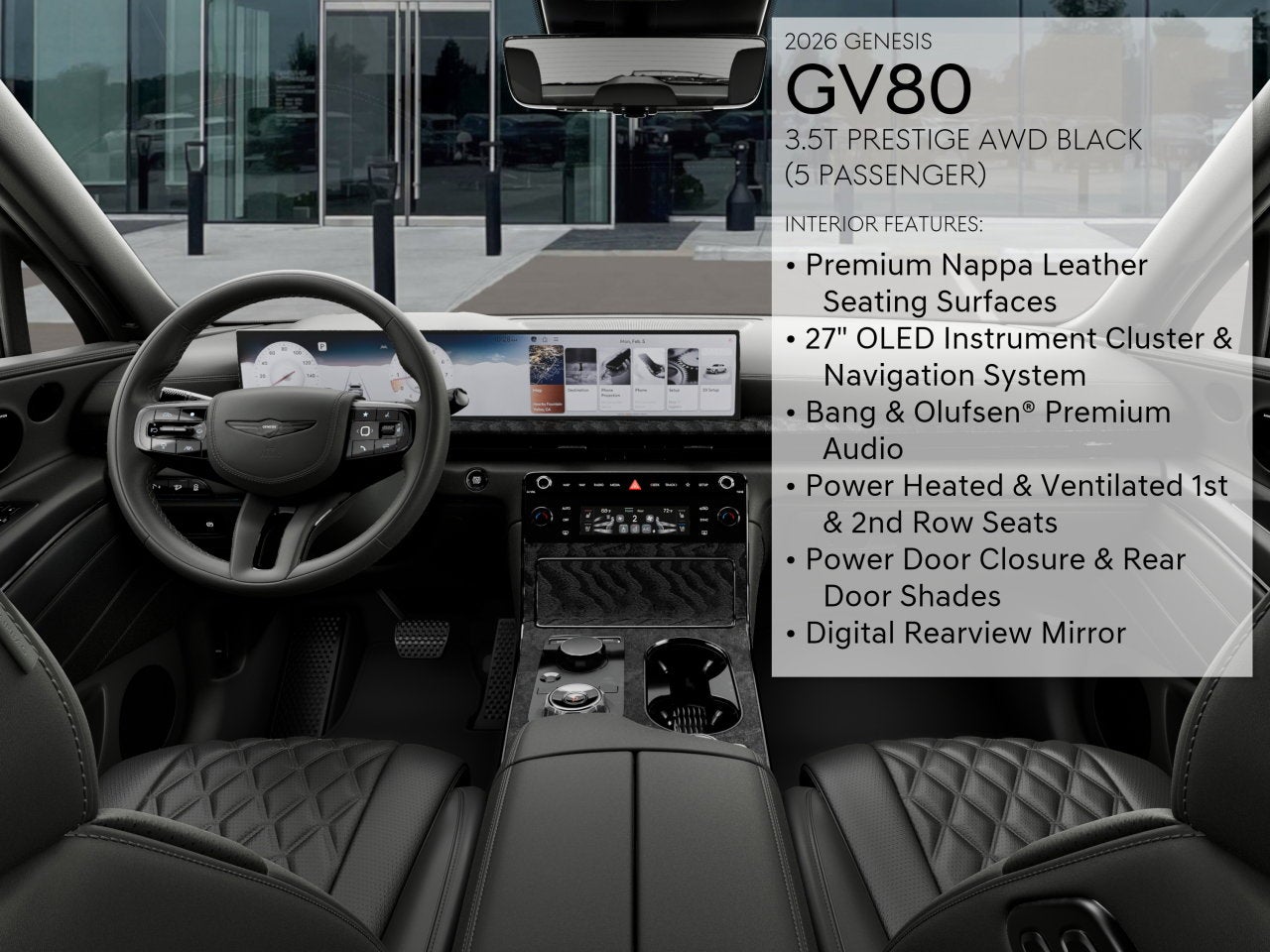2026 Genesis GV80 3.5T PRESTIGE BLACK