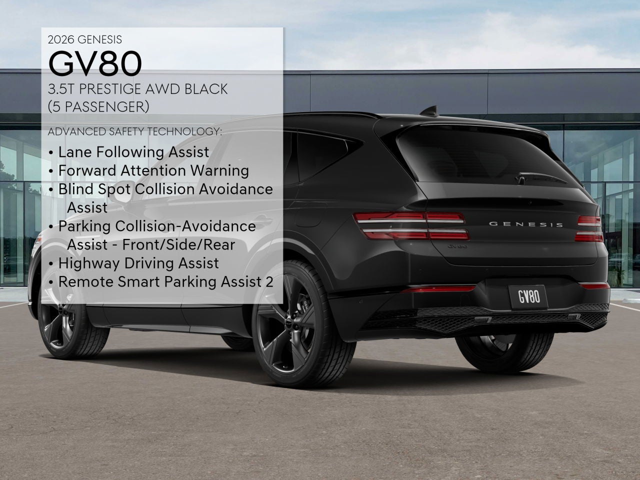 2026 Genesis GV80 3.5T PRESTIGE BLACK