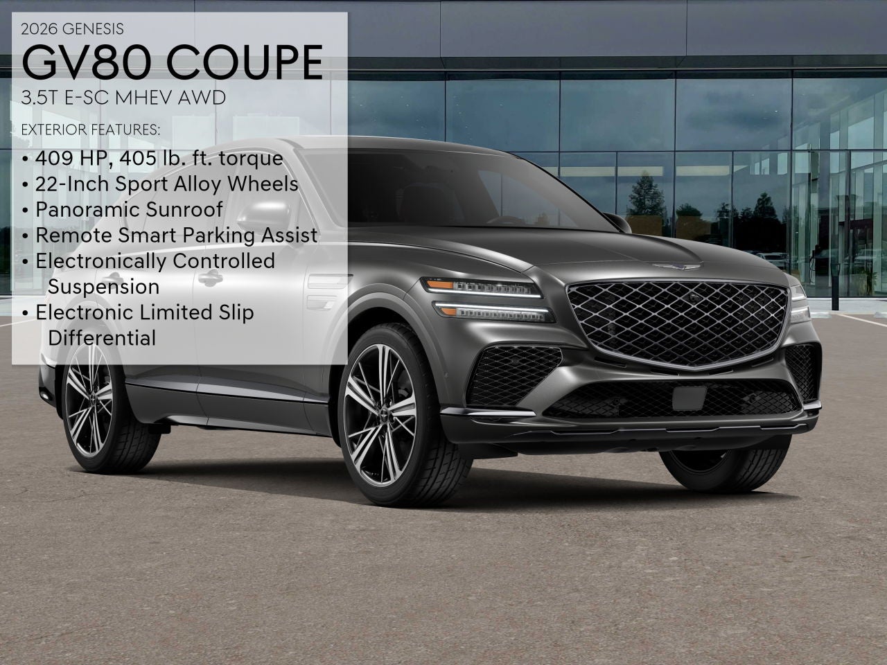 2026 Genesis GV80 Coupe 3.5T E-SC MHEV