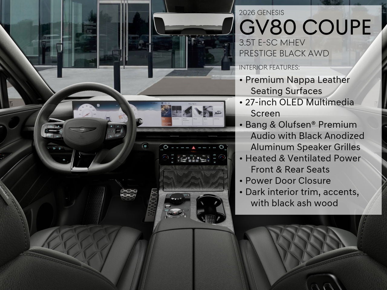 2026 Genesis GV80 Coupe 3.5T E-SC MHEV PRESTIGE BLACK