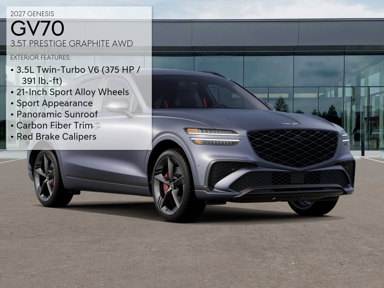 2027 Genesis GV70 3.5T PRESTIGE GRAPHITE